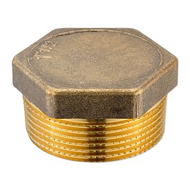 Messing Gewindefitting-Stopfen 1 1/2'' AG