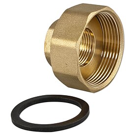 Messing Gewindefitting-bergangsverschraubung 1 1/2'' (berwurf) x 3/4'' IG inkl. Dichtring