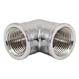 Messing Gewindefitting-Winkel 90 - 3/4'' IG x 3/4'' IG - verchromt