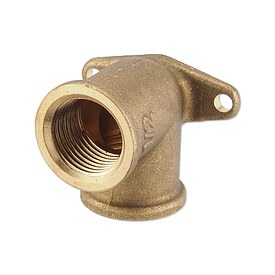 Messing Gewindefitting-Wandscheibe 90 - 1/2'' IG x 1/2'' IG
