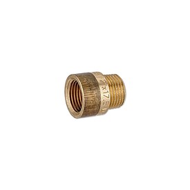 Rotguss Gewindefitting-Hahnverlngerung 1/2'' x 17,5 mm