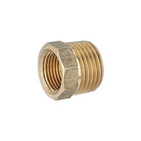 Rotguss Gewindefitting-Reduzierstck 1/2'' AG x 3/8'' IG - mit Sechskant