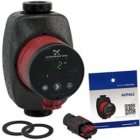 Grundfos ALPHA 2 25-40 - Heizungspumpe mit Dmmschale - Baulnge 180 mm - Gewinde 1 1/2'' - 99260497