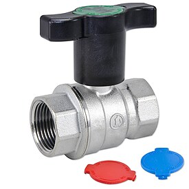 Giacomini Kugelhahn 1'' IG x 1'' IG - Messing verchromt - mit verlngertem T-Griff - DVGW