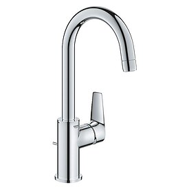 Waschtischmischer Grohe BauEdge L-Size, Ausladung 140 mm, mit Zugstange, chrom - 23760001