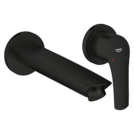 Wand-Waschtischmischer Grohe Eurosmart, Ausladung 211 mm, matte black - 293382433