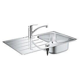 Splen-Bundle Grohe Eurosmart Edelstahlsple K200 & Spltischmischer Eurosmart - 31565SD1