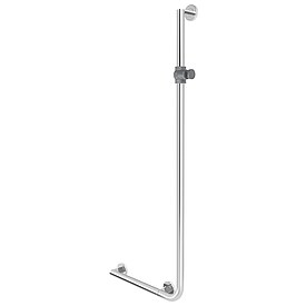 Winkelgriff Hewi System 900 mit Brausehalter, links, 450 x 1250 mm - 900.33.20240 92