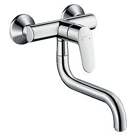 Wand-Spltischmischer Hansgrohe Focus M41 mit Schwenkauslauf, Ausladung 261 mm, chrom - 31825000