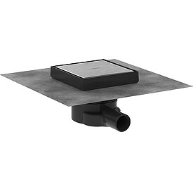 Hansgrohe RainDrain Point Komplettset, Punktablauf, Edelstahl geb�rstet / befliesbar, 150 x 150 mm - 56249800