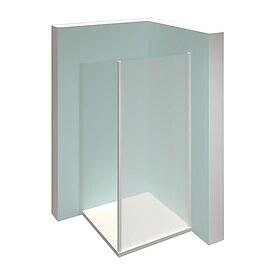 Seitenwand Hppe Alpha 2 Profil silber matt, Glas 4 mm, in versch. Gren