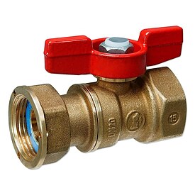 Kugelhahn 1/2'' IG x 3/4'' IG mit berwurfmutter flachdichtend