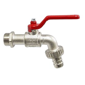 Kugelhahn Auslaufventil 3/4'' - DN 20 - mit Hebelgriff und Schlauchtlle 1''