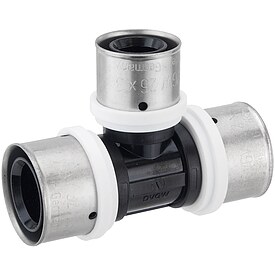 Pressfitting-T-St�ck PPSU - Mittelabgang reduziert - 32 x 3,0 - 26 x 3,0 - 32 x 3,0 mm f�r MV-Rohr
