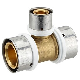 Pressfitting-T-Stck - Mittelabgang reduziert - 40 x 3,5 - 26 x 3,0 - 40 x 3,5 mm fr MV-Rohr