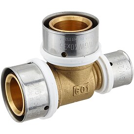 Pressfitting-T-St�ck - reduziert - 40 x 3,5 - 40 x 3,5 - 26 x 3,0 mm f�r MV-Rohr