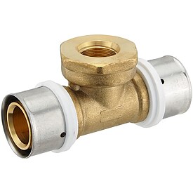 Pressfitting-T-Stck 32 x 3,0 - 1/2 Zoll Innengewinde - 32 x 3,0 mm fr MV-Rohr