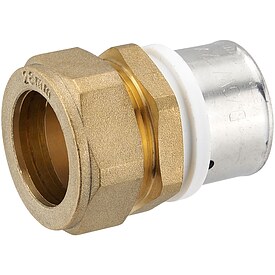 Pressfitting-�bergang 32 x 3,0 mm MV-Rohr auf Klemmverschraubung f�r 28 mm Kupferrohr