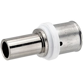 Pressfitting-bergang 20 x 2,0 mm MV-Rohr auf 15 mm Kupferrohr - Pressanschluss vernickelt