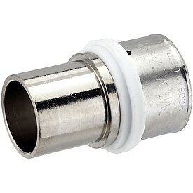 Pressfitting-�bergang 32 x 3,0 mm MV-Rohr auf 28 mm Kupferrohr - Pressanschluss vernickelt