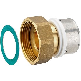 Press-Verschraubung mit �berwurfmutter 1 1/2'' IG - flachdichtend - f�r Alu-Verbundrohr 40 x 3,5 mm
