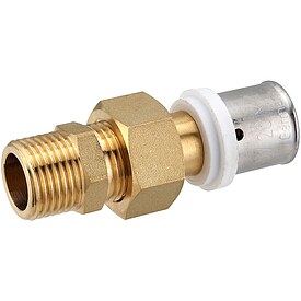 Pressfitting-Verschraubung 20 x 2,0 mm - 1/2 Zoll Auengewinde flachdichtend fr MV-Rohr