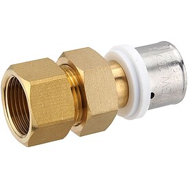 Pressfitting-Verschraubung 26 x 3,0 mm - 3/4 Zoll Innengewinde flachdichtend fr MV-Rohr