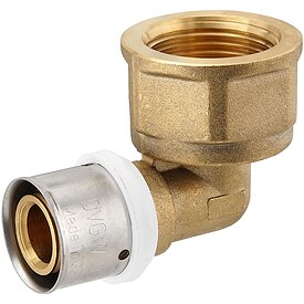 Pressfitting-Winkel 90 - 26 x 3,0 mm - 1 Zoll Innengewinde fr MV-Rohr