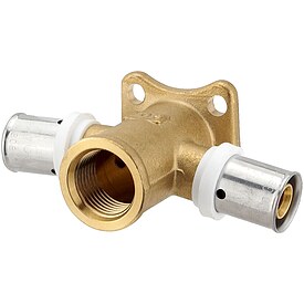 Pressfitting-Wandwinkel 52 mm - doppelt - fr Serienverbindungen - 16 x 2,0 mm - 1/2 Zoll IG
