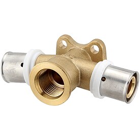 Pressfitting-Wandwinkel 52 mm - doppelt - fr Serienverbindungen - 20 x 2,0 mm - 1/2 Zoll IG