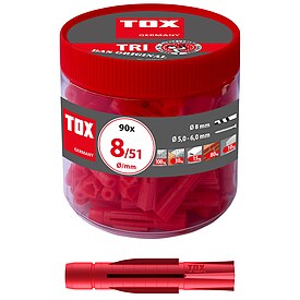 TOX Allzweckd�bel Tri 8 x 51 mm in Runddose - 90 St�ck - 010260051