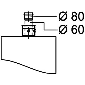 Viessmann Adapter zur Erweiterung von � 60 mm auf � 80 mm, Kunststoff (PPs), grau - 7373338