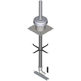 Viessmann Basispaket Schacht � 80 mm, Kunststoff (Metall, PPs, Typ B) f�r doppelz�gige Schornsteine - 7502680