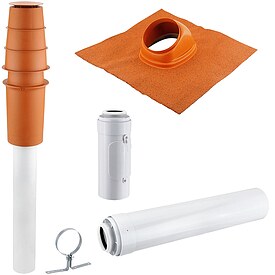 Viessmann Paket Abgassystem � 60/100 Dachdurchf�hrung - Farbe rot - Z010443