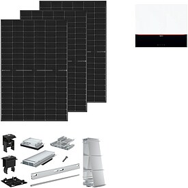 Viessmann PV-Paket S mit 18 Modulen Glas-Glas black frame, Montagesystem Flachdach Ost-West - Z032053