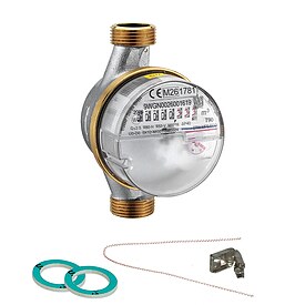 Wasserz�hler kalt / warm 2,5 m� mit Anschlussgewinde 3/4'' - 110 mm - geeicht und beglaubigt 2026