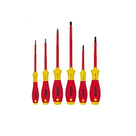 Wiha SoftFinish electric Schlitz/Kreuzschlitz-Set 6-teilig - 320N K6 - VDE- und GS-geprft - 00833