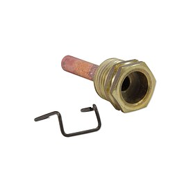 Tauchhlse 1/2'' fr Temperatur-Fhler - Tauchrohr-Innen- 7 mm - L 50 mm - mit Halteklammer