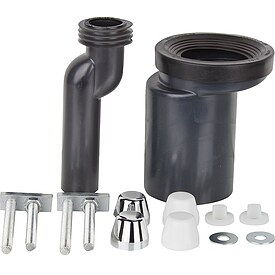 WC-Anschlussgarnitur etagiert um 25 mm, DN 110 - Schwarz