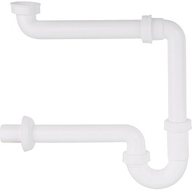 Raumspar-Rhrensiphon Kunststoff weiss - DN32 (1 1/4'') x 32mm