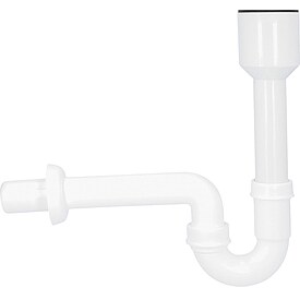 Siphon fr Urinal / Ausgussbecken mit waagrechtem Abgang und Rosette - verschiedene Ausfhrungen