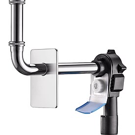 PE-Raumspar-Wandeinbau-Siphon OHA 3500, DN 32, Reinigungs- ffnung, Ablaufrutsche
