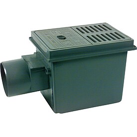 Kellerablauf mit 3-Fach R�ckstausicherung waagerecht DN 100 - schwarz