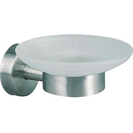 Seifenschale Axial mit Wandhalter, Edelstahl matt