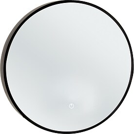 LED-Spiegel Aelva mit Touch-Schalter, mit schwarzem Rahmen, in versch. Gren