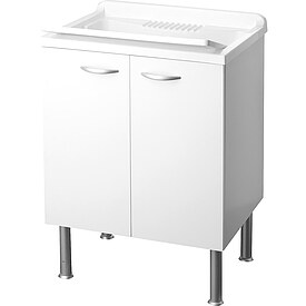 Waschtrog mit Unterschrank mit 2 Tre, 600 x 500 x 850 mm