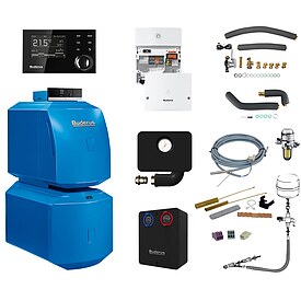 Buderus GB125 Logaplus l-Brennwert Heizungspaket K31 mit Regelung RC310, Mischermodul und Warmwasserspeicher LT, 18 kW