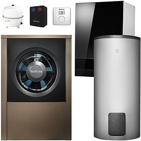 Buderus WLW196i-4 AR E Logaplus W�rmepumpen-Paket mit Warmwasserspeicher SH290 RS-B und Regelung RC100 H f�r Heizkreis - 7739615454