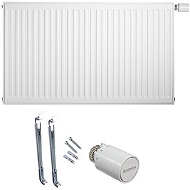 Buderus Ventil-Heizk�rper Logatrend VCM-Profil.2 H 900 L 600 Typ 22 - 1123/699 Watt - Set mit Thermostatkopf