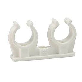 10 Stk. Doppel-Rohrclip 20 - 22 mm